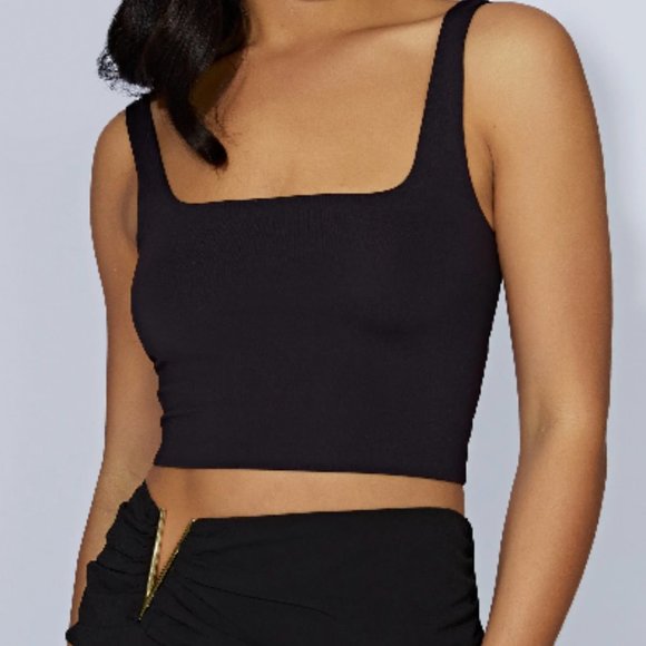 Meshki Basics - Sara Square Neck Crop Top - Picture 3 of 3